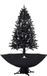 vidaXL Sapin de Noël enneigé avec pied parapluie 190 cm PVC noir