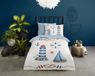 Pure dekbedovertrek maritiem - 1 persoons 140x200/220 cm - Blauw - Katoen
