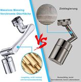 Merkloos waterbesparend opzetstuk voor kraan (roestvrij) kraan opzetstuk / kraan opzetstuk - faucet attachment - Crane extension