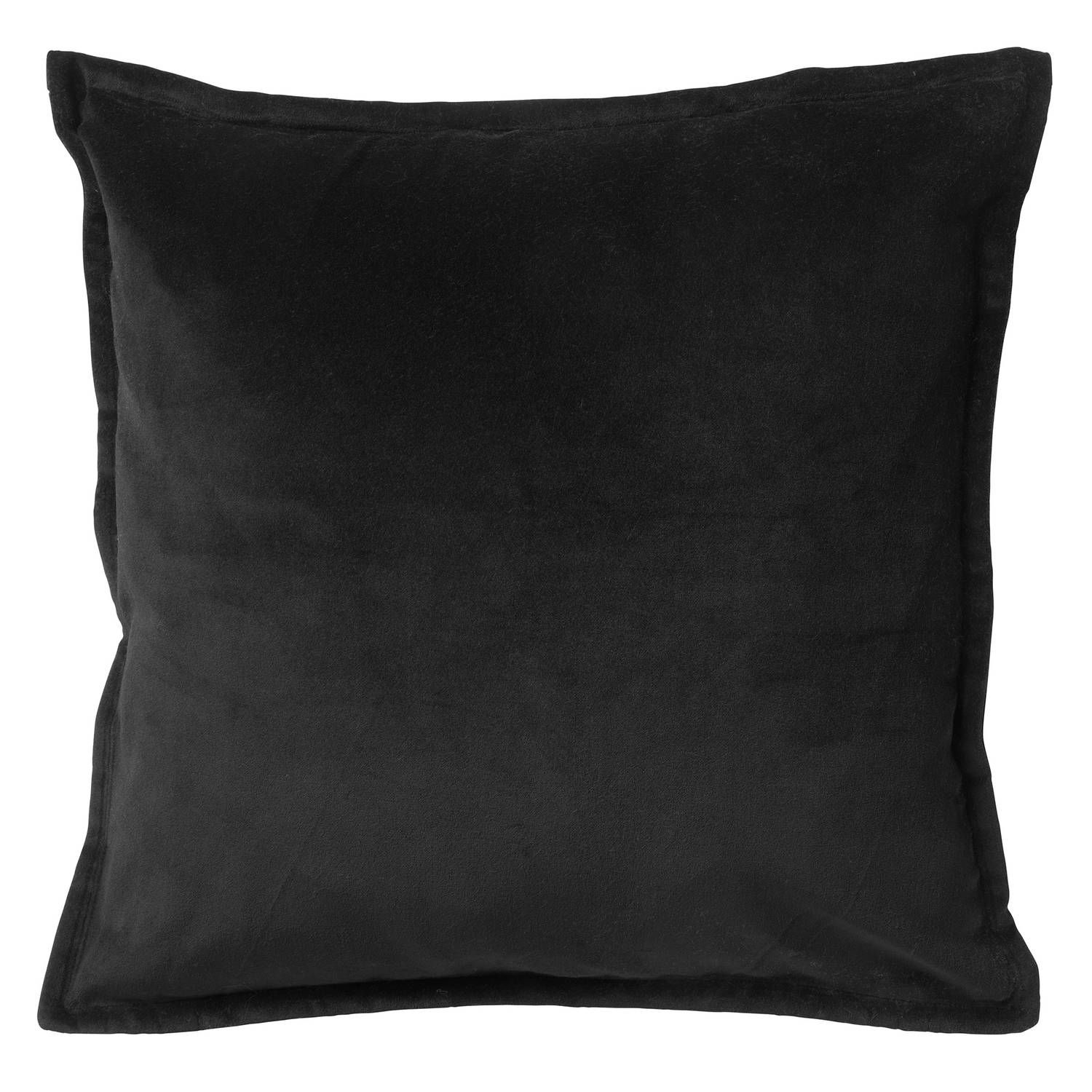Dutch Decor Caith Sierkussen - Katoen Velvet - 50x50 cm - Raven Zwart
