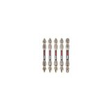 C.K Tools Vorteck Dubbele Slagschroevendraaier Bits PZ Mix, 65 mm Pozidriv Bit Set voor Impact Drivers, 1/4" Hex Quick Lock Shank, Magnetische Torsie Zone, Pack van 5 CK T4481 DEPZML06D5
