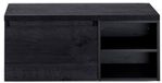 BES LED Frozen Badmeubelset 100 cm - Greeplijst in Kleur - Wastafel Regaalkast met Bovenblad Black Oak