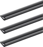 Alberts 858896 randbeschermingsprofiel | zacht pvc, zwart | 1500 x 10 x 7 mm | Set van 3