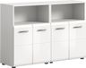 Merkloos 2-delige set badkamermeubel - wit hoogglans - eigentijds design - ruimtebesparend - 120 cm x 190 cm x 32 cm