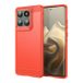 Motorola Coque Motorola Edge 60 Pro/Edge (2025) en TPU Brossé - Fibre de Carbone - Rouge