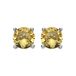 Iona Boucles d'oreilles en argent sterling 925 avec padparadscha et plaquage rhodium