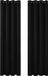 Deconovo Verduisteringsgordijn met ophangsysteem, breedte 140 cm, Zwart, Polyester