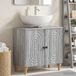 Maison Exclusive Meuble sous-lavabo ALKMAAR Sonoma gris 59,5 x 31,5 x 59 cm