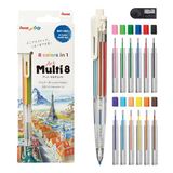 Pentel Art Multi 8 (XPH804ST) Vullinghouder met 8 vullingen en set vullingen