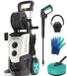 VENTRA Nettoyeur haute pression – 2200W – 170 Bar – 450 l/h – 10m Tuyau - Enrouleur de tuyau - Nettoyeur de terrasse - Réservoir de savon intégré - Gants de travail inclus