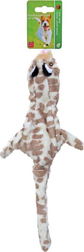 Boon Pluche Luipaard Plat Met Piep 35 cm - Hondenspeelgoed - Pluche - Multicolor