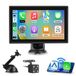 Junsun Draagbaar CarPlay-scherm, draadloze Android Auto met HD-achteruitrijcamera, 7-inch IPS-scherm, Bluetooth-handsfree, GPS-navigatie, FM