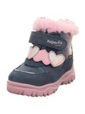Superfit Husky+ Warm gevoerde Gore-Tex sneeuwlaarzen, blauw/roze 8000, 22 EU