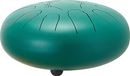 Steel tongue drum, 25.4 cm, 11 notes, outdoor rain drum, for garden. C major musical instrument with accompanying book and sticks. Percussion instrument for meditation, yoga, beginners and musical education, colour: green