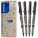 PILOT - Set van 4 V-Ball 07 - Rollerpen met vloeibare inkt - Medium conische punt voor soepel en nauwkeurig schrijven - Sneldrogend - Zwart - Medium punt