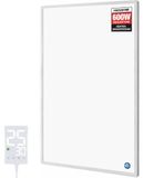 Panneau chauffant infrarouge, 600 W, avec thermostat, minuterie, dimensions 90,5 x 50,5 cm