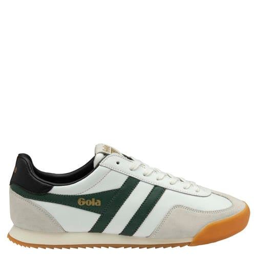 Gola Europa leren sneakers wit/donkergroen