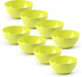 Plasticforte kommetjes/schaaltjes - 8x - dessert/ontbijt - kunststof - D17 x H8 cm - groen
