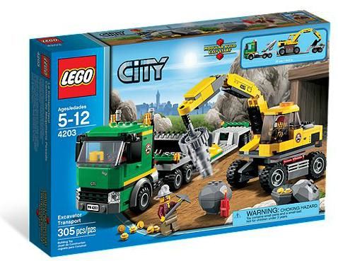 LEGO City Excavator Transport 4203 - Bouwspeelgoed