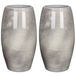 Mica Decorations Vaas Lester - 2x - blanc - brillant - céramique - 50 x 30 cm - vase