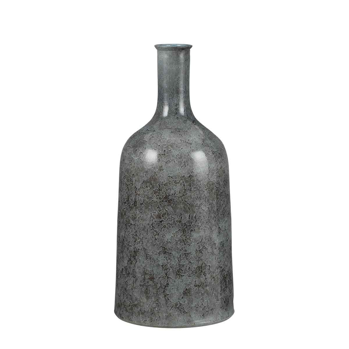 Mica Decorations Oliver Ronde Fles - Blauw - 50 x 26 cm