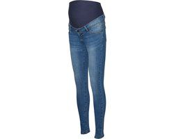 MAMALICIOUS MLMILA Slim Fit Zwangerschapsjeans - Medium Blue Denim - Maat L