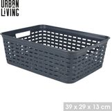 Urban Living Opbergbox 39x29x13cm Grijs/Blauw