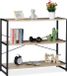 Merkloos Relaxdays Boekenrek - 3 Planken - Industrieel - Zwart/Lichtbruin