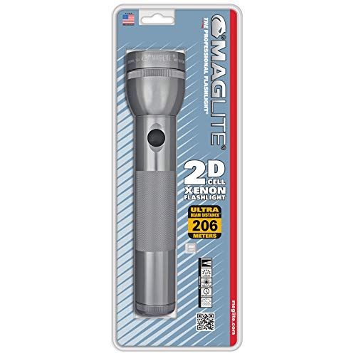 Maglite 2 D Cell Blister Pack zaklamp - Grijs