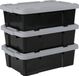 IRIS Powerbox boîte de rangement - 25L - plastique - noir/gris - set de 3