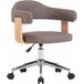 Maison Exclusive Taupe Bois Courbé et Tissu Chaise de Salle à Manger Pivotante