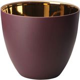 ASA Selection windlicht bramen-goud, theelichthouder, porselein, paars, 6,5 cm
