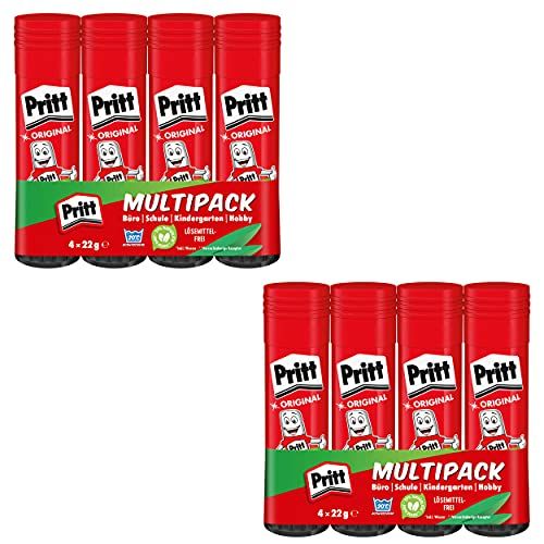 Staedtler Pritt lijmstift - 8x 22 g - Veilige en kindvriendelijke lijm