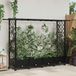vidaXL Verhoogd bed met trellis en dak Zwart 203 x 40 x 127 cm PP