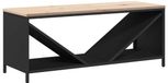 vidaXL - Brandhoutrek - met - houten - blad - 100,5x35,5x40 - cm - zwart