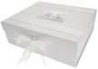 Wit WHITE COTTON CARDS Groot herinneringsstuk voor de 21e verjaardag, van hout, 27,2 x 32 x 11 cm