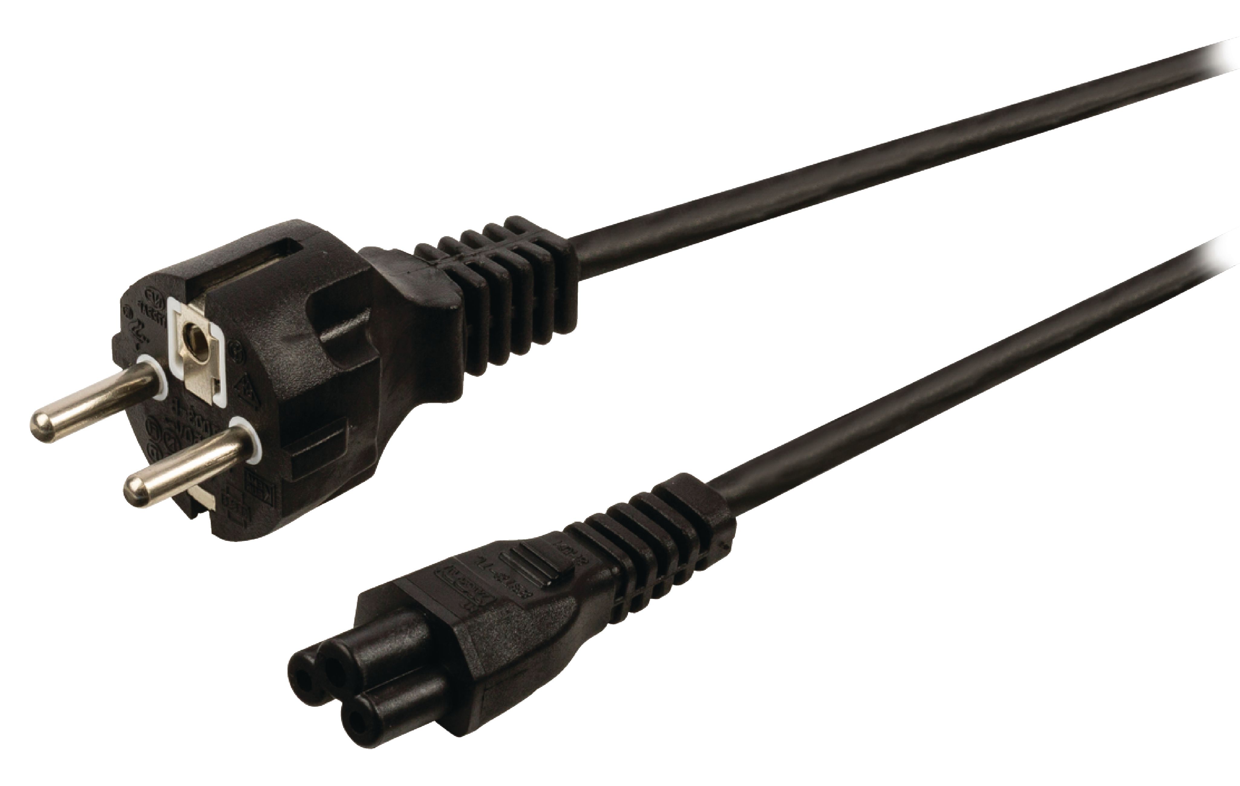 Inline Panda Inline Stroomkabel met C5 plug - zwart - 1 meter