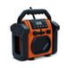 METRONIC 477227 FM Bluetooth bouwplaatsradio met oplaadbare noodbatterij, robuust, schokbestendig, stofdicht, spatwaterdicht, oranje