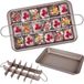 Moule à brownies et biscuits sans marque en acier au carbone 31 x 20 cm lavable au lave-vaisselle