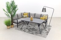 Garden Impressions Senja lounge dining set 3-delig rechts - donker grijs