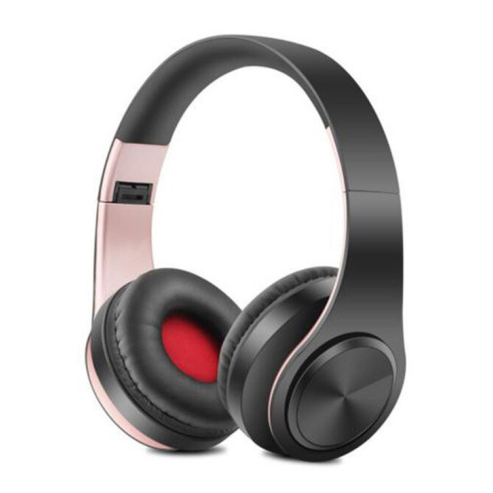 ZAPET Draadloze Koptelefoon Bluetooth Wireless Headphones Stereo Gaming Roze-Zwart