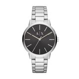 Armani Exchange Herenhorloge, kwartsuurwerk en 42 mm kast met roestvrijstalen armband, leer of siliconen band