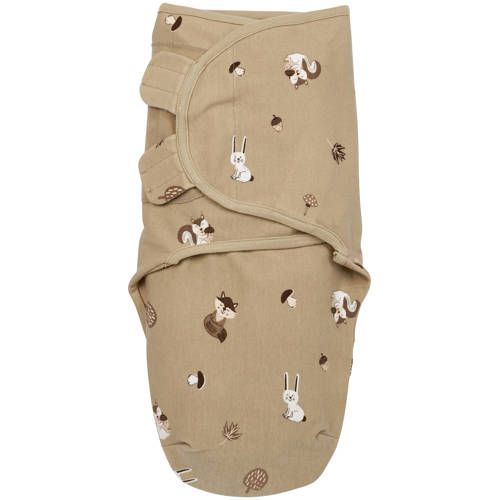 Meyco Inbakerdoek Forest Animals - 0-6 Maanden - Sand
