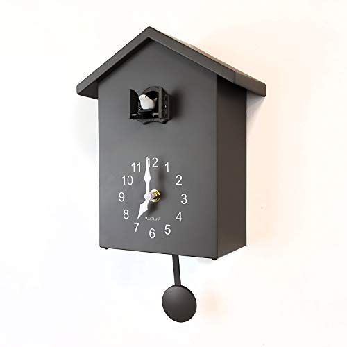 Walplus Minimalistische Koekoek Klok Grijs Slinger Quartz Vogel Klok Wandklok - 5060690844877