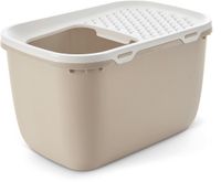 Savic Hop In Giant - Kattenbak Giant - Instap Boven - Mokka/Wit - 74 x 49,7 x 43 cm