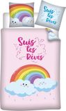 Aymax Dekbedovertrek Suis Tes Reves 140 x 200 cm Katoen Roze