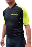 Optimiz Jersey Zwart/Gele Fluo Polyester Korte Mouw Colorblock L Unisex Lente/Zomer 2023