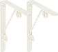 AMIG Plankdrager/steun/beugel Decoratief - 2x - metaal - wit - H200 x B150 mm - Tot 110 kg - boekenplank steunen