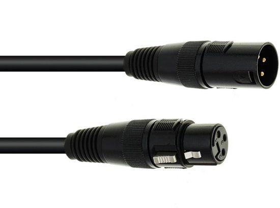 EUROLITE DMX-kabel XLR 3pin 15m zwart