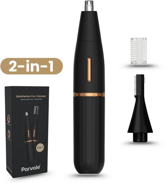 Parvale® Neustrimmer Vrouwen en Mannen 2 in 1 - Wenkbrauw trimmer - Neushaartrimmers - Neushaartrimmer Heren - Neushaartrimmers Vrouwen - Oortrimmer - Neustrimmer Oplaadbaar - Neustrimmer Dames